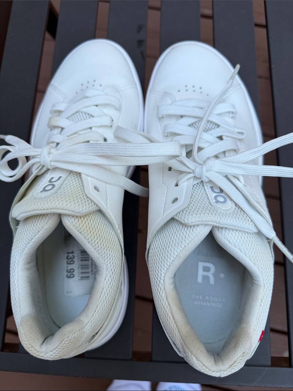 ON White Leather Women's Sneakers - Low Top Casual Comfort, Size 7 - Picture 3 of 4